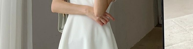 帮手描述图：2022夏季新款复古赫本风小黑裙胖妹妹收腰显瘦方