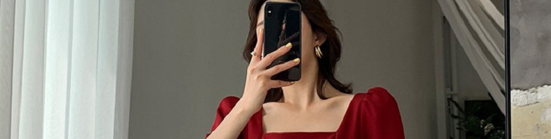 帮手描述图：2022夏季新款复古赫本风小黑裙胖妹妹收腰显瘦方