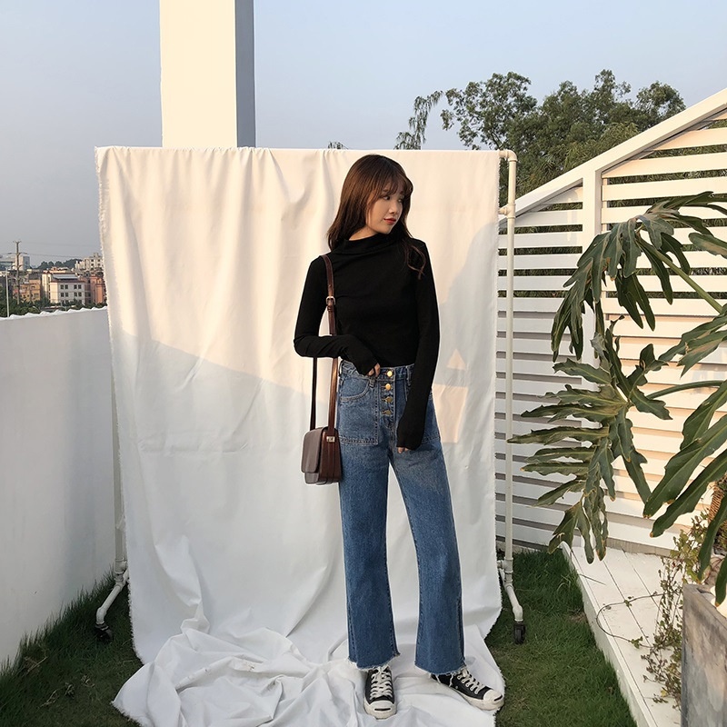 帮手描述图：8031#t恤女长袖上衣韩版2018新款ulzz